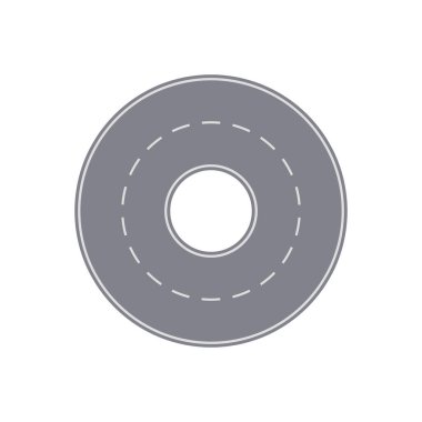 Otoyol şebekesi şehir haritası bölümünü izole etti. Otomatik trafik ögesi, yol inşa vektör illüstrasyonu.