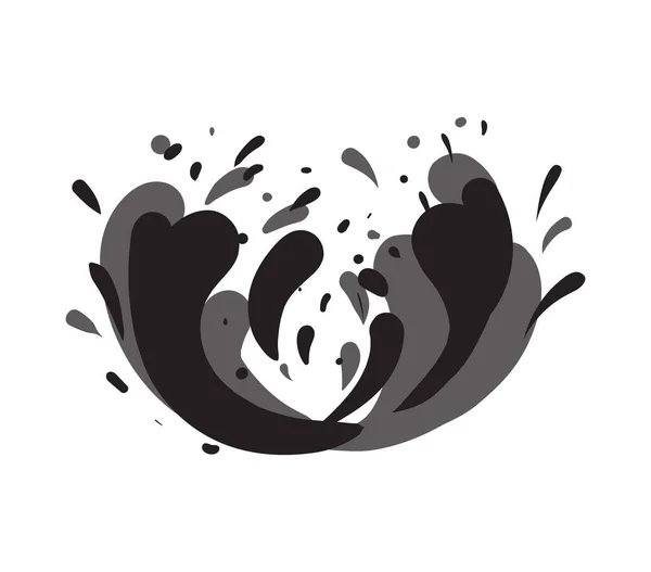 Пікантна Штормова Морська Хвиля Ізольована Білому Тлі Абстрактний Логотип Води — стоковий вектор