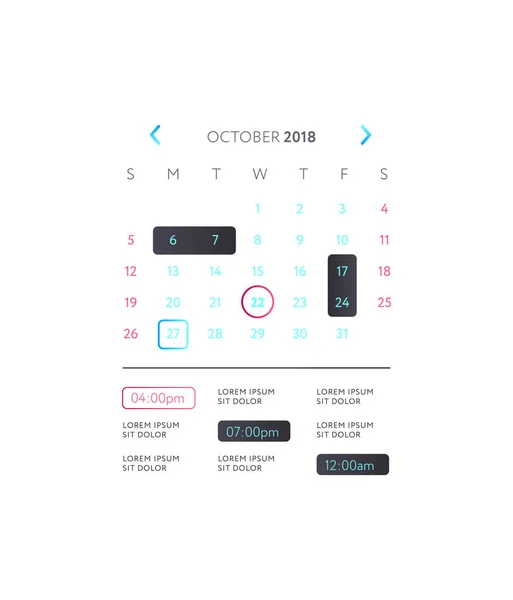 Tableau Gestion Temps Isolé Sur Fond Blanc Élément Infographie Pour — Image vectorielle