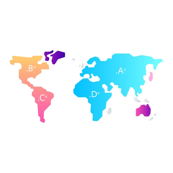 Tabla Analítica Con Mapa Del Mundo Aislado Sobre Fondo Blanco — Archivo Imágenes Vectoriales