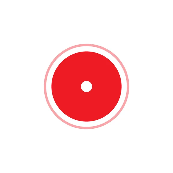 Vivido Logo Elegante Composto Anello Rosa Intorno Cerchio Rosso — Vettoriale Stock