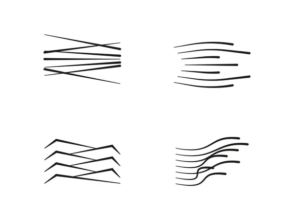 Conjunto Líneas Velocidad Con Diferente Ángulo Diseño Dispuestas Sobre Fondo — Archivo Imágenes Vectoriales