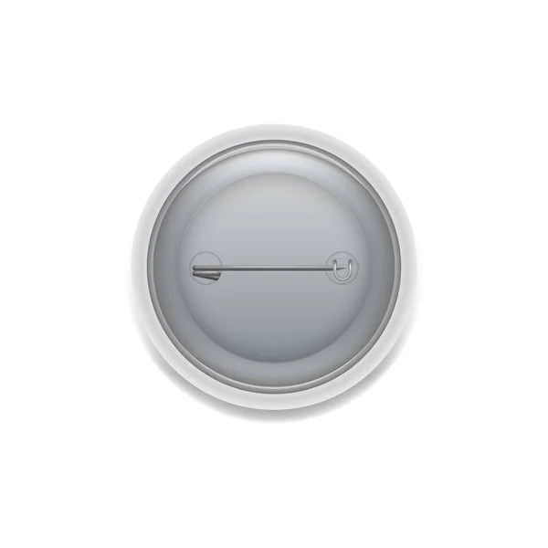 Plochý Styl Odznaku Pin Zadní Straně Izolované Bílé — Stockový vektor