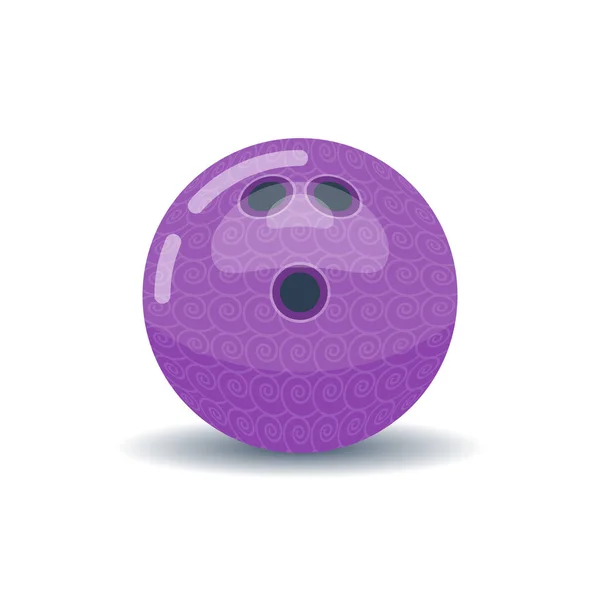 Purple Colored Ball Bowling Pattern White Background — Stock Vector