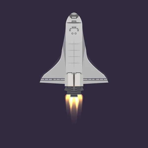 Transbordador Espacial Icono Del Universo Sistema Solar Elemento Aislado Símbolo — Vector de stock
