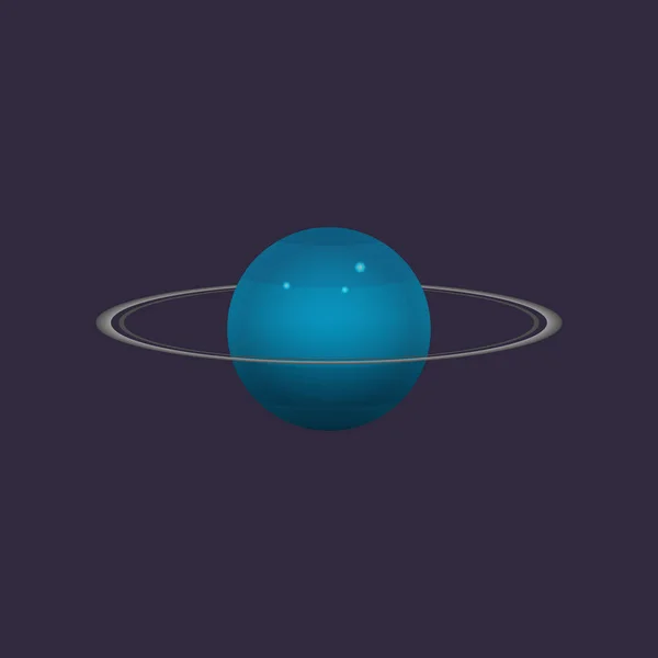 Planeta Urano Icono Del Espacio Profundo Sistema Solar Elemento Aislado — Archivo Imágenes Vectoriales