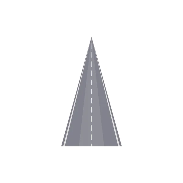 Carretera Lisa Con Elemento Marcas Camino Asfalto Perspectiva Ilustración Vectorial — Vector de stock