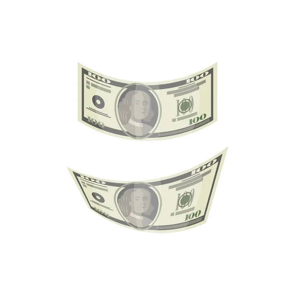 Dollar Argent Isolé Icône Isométrique Signe Fan Argent Succès Financier — Image vectorielle