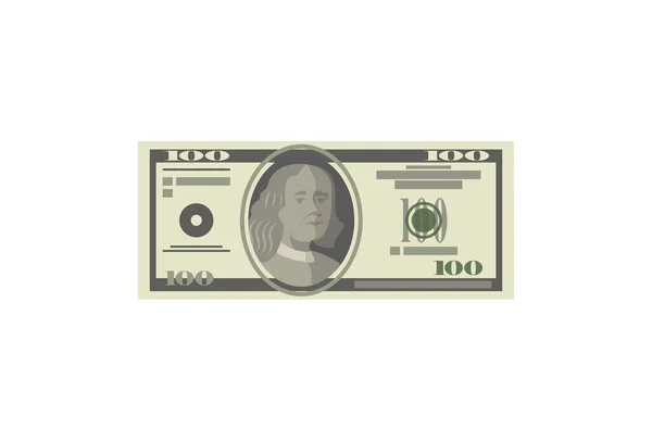 Bir Dolarlık Banknot Izometrik Ikonu Izole Etti Para Hayran Tabelası — Stok Vektör