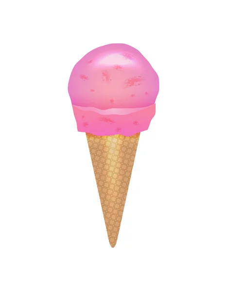 블랙베리 아이스크림 아이콘에 분리되어 있습니다 패스트푸드 디저트 일러스트 스타일 — 스톡 벡터