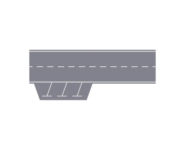 Road Parking Zone Isolated City Street Map Segment Prvek Automatického — Stockový vektor