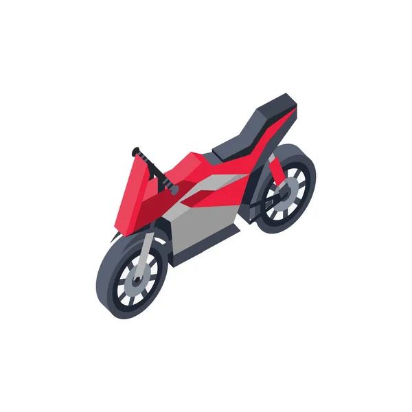 City Sportbike Isométrique Élément Icône Transport Moto Illustration Vectorielle Icône — Image vectorielle