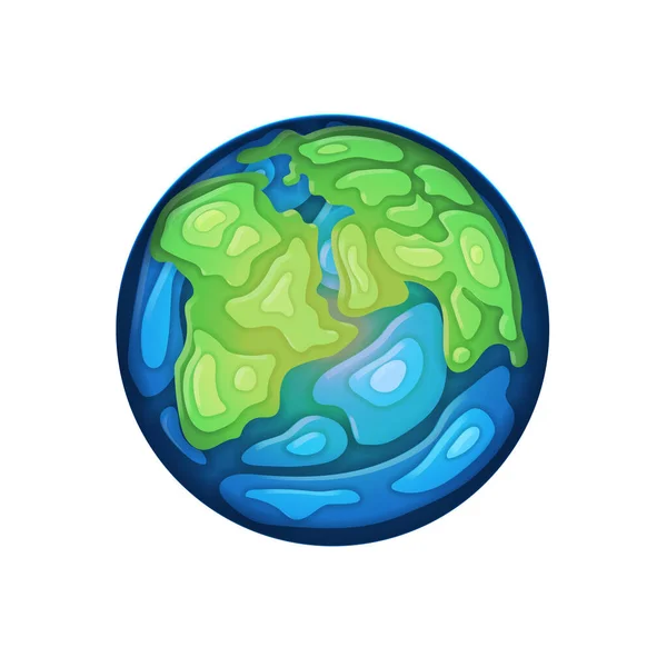 Globe Terrestre Isolé Sur Fond Blanc Illustration Vectorielle Symbole Planète — Image vectorielle