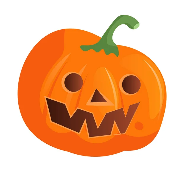 Halloween Doodle Kürbisgesicht auf weißem Hintergrund — Stockvektor