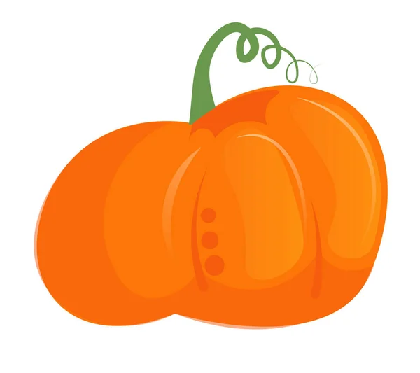 Tecknad orange halloween pumpa isolerad på vit — Stock vektor