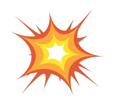 Tehlike bombası patlaması beyaza izole edildi.