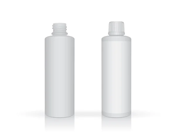 Botella Plástico Fácil Cambiar Los Colores Maqueta Plantilla Vector — Vector de stock