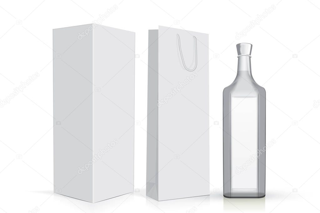 transparent  bottle mock uo vector