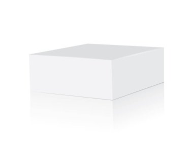 Beyaz kare kağıt kutusu