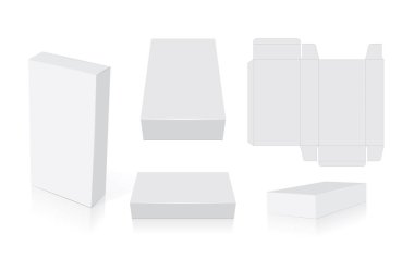 beyaz dikdörtgen Anmalık kutular