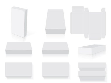 beyaz dikdörtgen Anmalık kutular