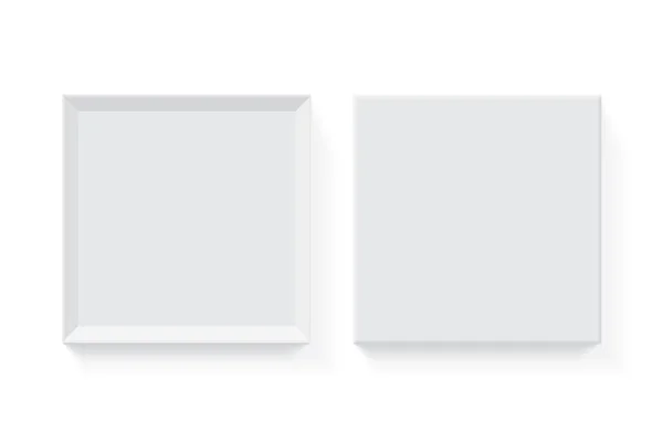Bílá Kartonová Krabice Otevřené Snadno Změnit Barvy Vzorovou Šablonu Vektor — Stockový vektor