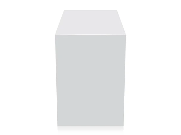 Bílé Obdélníkové Papírová Krabice — Stockový vektor