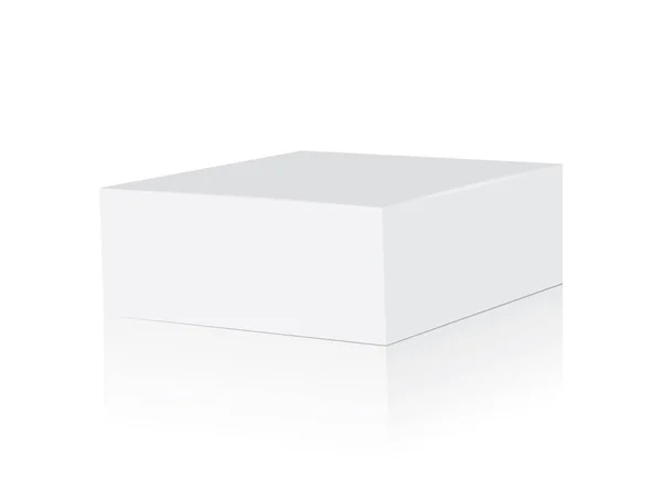 Caja Papel Cuadrada Blanca — Vector de stock