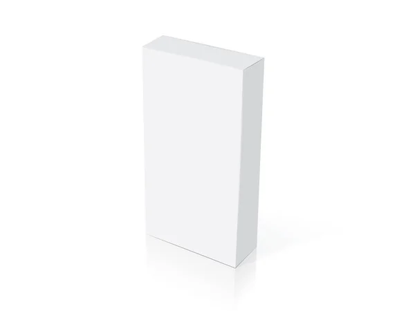 Caja Papel Rectangular Blanco — Vector de stock