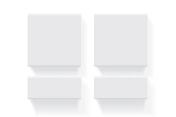 Bílý Čtverec Papíru Box — Stockový vektor