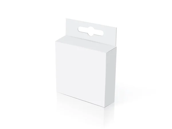 Caja Papel Cuadrada Blanca — Vector de stock