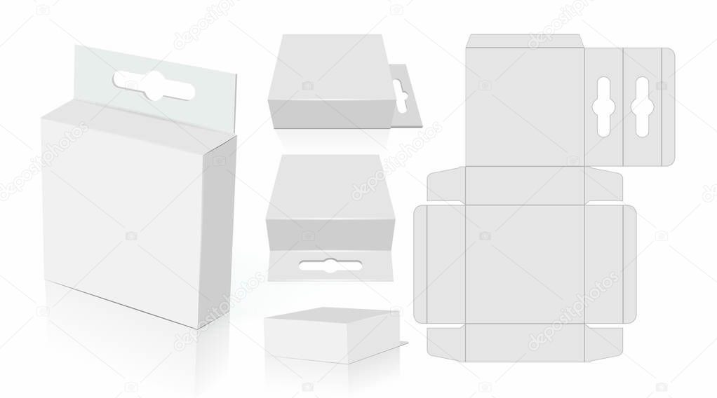 white square paper box