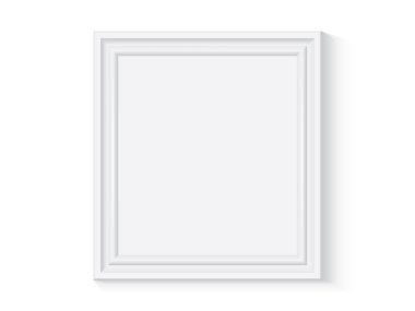 Beyaz ahşap veya plastik çerçeve renkleri sahte vektör şablon değiştirmek kolaydır