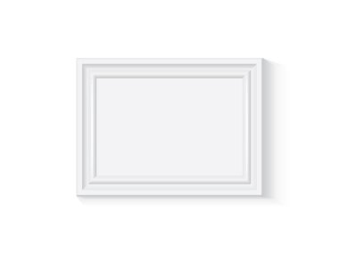 Beyaz ahşap veya plastik çerçeve renkleri sahte vektör şablon değiştirmek kolaydır