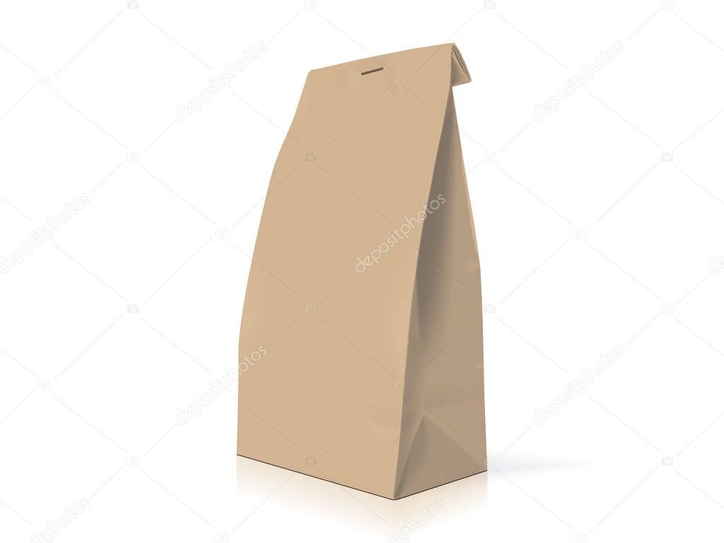 Paper packaging for your design and logo. It's easy to change colors. Mock Up Vector