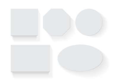 sahte vektör yukarı yukarıdaki kutuları görünümünün farklı formları