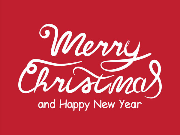 Merry Christmas and Happy New Year greeting card