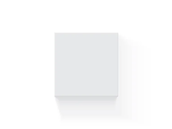 Белый Квадратный Ящик Белом Фоне Вектора — стоковый вектор