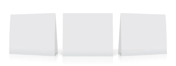 Papír Fehér Naptár Áll Asztalon Mintája Fel Vektor Sablon — Stock Vector