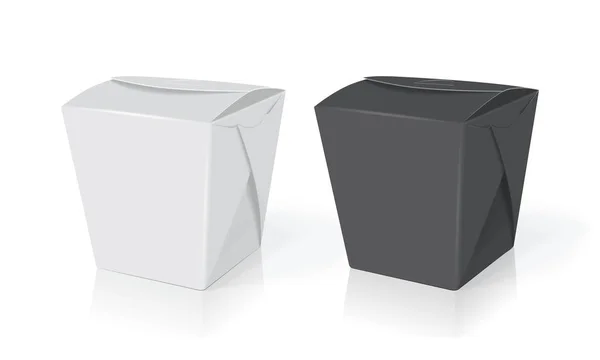 Papírové Krabice Pro Design Logo Snadné Změnit Barvy Odnést Šablony — Stockový vektor