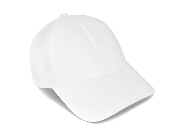 White Cap White Background Vector — Stock Vector