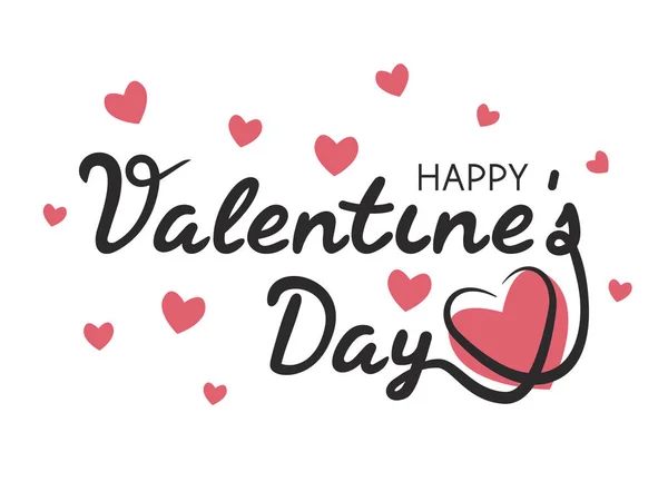 Feliz Día San Valentín Texto — Vector de stock