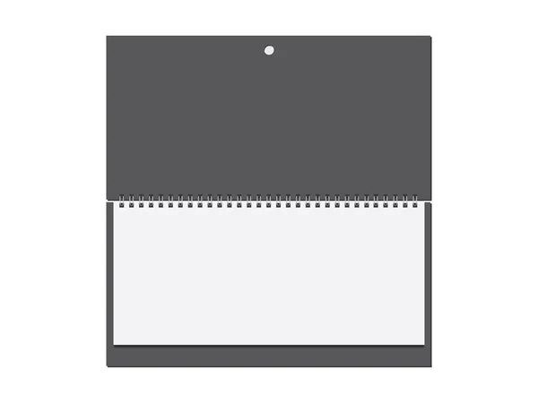 Papier Wandspirale Kalender Attrappe Vektor Vorlage — Stockvektor