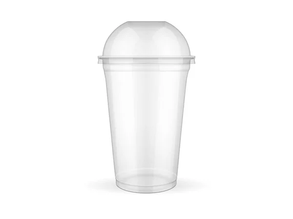 Premium Vector  Set of empty transparent plastic disposable cups isolated