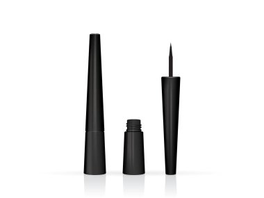 siyah kozmetik eyeliner renkleri vektör maket şablondeğiştirmek kolaydır