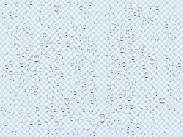Vector realista gotas de agua transparentes — Archivo Imágenes Vectoriales