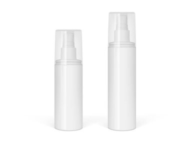 Gerçekçi püskürtücü şişe beyaz arka plan üzerinde izole