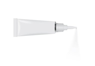 tutkal veya krem için ambalaj beyaz arka plan üzerinde vektör şablonu kadar renk değiştirmek kolaydır