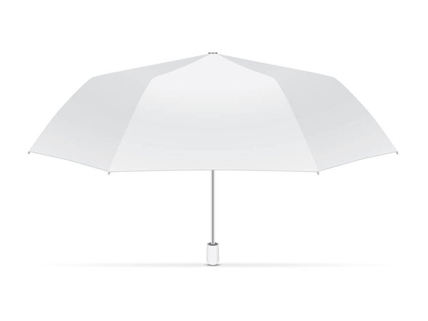 Umbrella for your design and logo. Easy to change colors. Mock up. Vector template