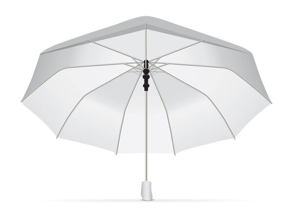 Umbrella for your design and logo. Easy to change colors. Mock up. Vector template